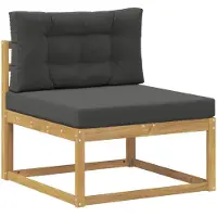 vidaXL Buiten Midden Sofa Polyester Wit