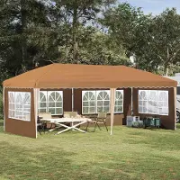 Prolenta Maison Exclusive - Pop-up feesttent, 574 x 289 x 245 cm, beige