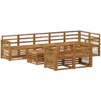 vidaXL Buiten bank set 8 st Naturel 59 x 59 x 37 cm