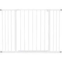PawHut Paws Hondenbarrière metaal wit 72-107x76 cm