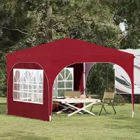 Prolenta Maison Exclusive - Pop-up partytent, 290 x 290 x 245 cm, bordeauxrood