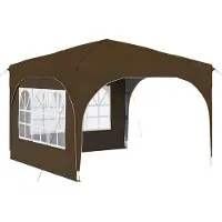vidaXL Pop-up Feesttent 290 x 290 x 245 cm Taupe