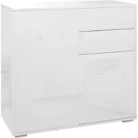 HOMCOM Dressoir - Spaanplaat - 79x36x74cm - Wit gelakt