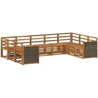 vidaXL Buiten bank set 7 st Naturel Massief Acacia Hout