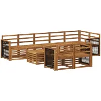 vidaXL Buiten bank set 8 st Naturel 59 x 59 x 37 cm