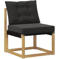 Syfax Buiten Midden Sofa Massief acaciahout en Textilene Stof Wit