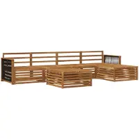 vidaXL Buiten bank set 6 st Naturel Massief Acacia Hout