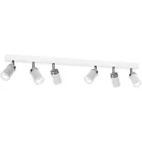 Luminex Plafondspot Reno, 6-lamps, wit/chroom