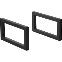 En.casa Ophangbeugel voor wastafelblad set van 2 zwart mat 40x20 cm