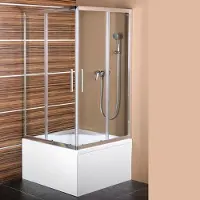Polysan Carmen Vierkante douchewand 900x900x1500mm, helder glas