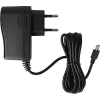 VHBW USB Mini B thuislader met vaste kabel - 2A / zwart - 1,2 meter