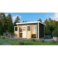 Karibu Woodfeeling tuinhuis, kleur: terragrau; artikelnummer: 83140