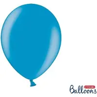 Party Deco Metallic Ballonnen Caribbean Blauw (50st)