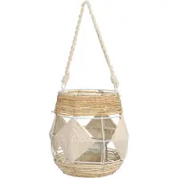 Koopmann Lantaarn 23x20cm Boho Wit wit Metaal Lantaarn