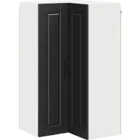vidaXL Wandhoekkast PORTO Zwart 57 x 57 x 100 cm Bewerkt hout