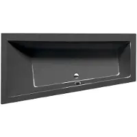 Polysan Andra L asymmetrisch bad 160x90x45cm, grijs