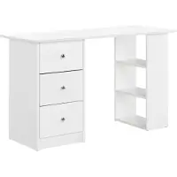 En.casa Bureau Lemberg met 3 lades en vakken - 120x49x72 cm - wit