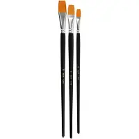 Packlinq Big size - Gold Line penselen, l: 31+32+33,5 cm, b: 12+16+20 mm, plat, 3stuks