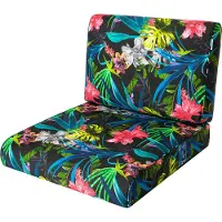 Hobbygarden Tuinkussen Nel Kleurrijke Bladeren 50x50cm - Geschikt voor oa Wicker tuins-set & Stoelen - Waterafstotend - Uv Bestendig