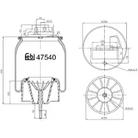 FEBI BILSTEIN 47540 Veerbalg, luchtvering