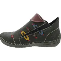 Rieker Enkellaarsje navy / geel / kaki / watermeloen rood