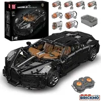 Mould King - 13163 - La Voiture Noire Sportwagen Model - is compatibel met het bekende merk.
