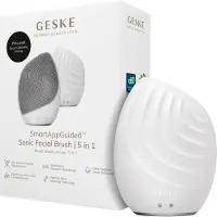 GESKE | SmartAppGuided Facial Brush 5 in 1 | Elektrische gezichtsreinigingsborstel | Zachte siliconen borstel | Professionele gezichtsreiniging | Gezichtsreinigingsapparaat | Gezichtsmassager
