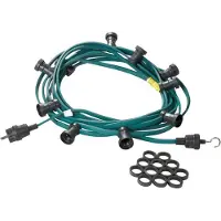 SATISFIRE Prikkabel feestverlichting | tuinverlichting | lichtsnoer 40 meter - 60 fittingen + 60 gekleurde LED lampen