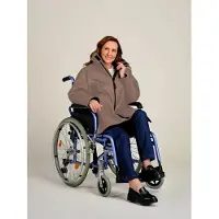 4Care Rolstoeljas winter | Rolstoeljassen & Rolstoelponcho's | Aangepaste jas rolstoel | Lichtbruin | L