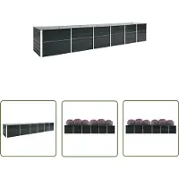 vidaXL Plantenbak verhoogd 480x80x77 cm gegalvaniseerd staal antraciet