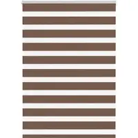 vidaXL Dubbele rolgordijn, bruin, 115x150 cm, stofbreedte 110,9 cm, polyester