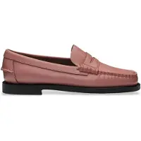 Sebago Dames Klassieke Dan roze leren loafers (38), Leer, Plat, Geen, Casual 76112KW