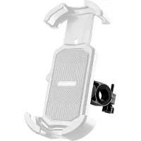 RockBros Mobiele telefoonhouder, fietshouder, mobiele telefoonhouder, motorfiets, 360° draaibare universele telefoonhouder voor smartphones van 4,7-7,0 inch Wit (stuur)
