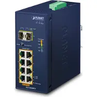 Planet IP30 Ind 8-P 10/100/1000T Unmanaged Gigabit Ethernet (10/100/1000) Power over Ethernet (PoE) Blauw
