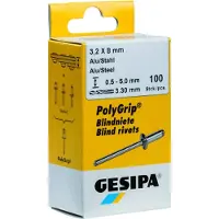 Gesipa Bliend rivets.3mm kz alu1 pack.flat round head