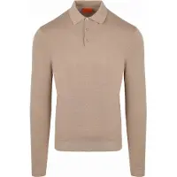 Suitable Compact Cotton Poloshirt Beige