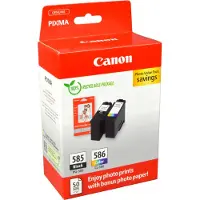 Canon PG-585/CL-586 PVP inktcartridge 2 stuk(s) Origineel Zwart, Cyaan, Magenta, Geel