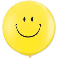 Qualatex Ballonnen smiley (2 stuks) XXL 90cm