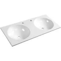 Hak Sapho JUNO wastafel, Gussmarmor, wit, 100x47 cm