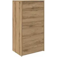 vidaXL Dressoir met 6 lades 50x34x96 cm bewerkt hout artisanaal eiken