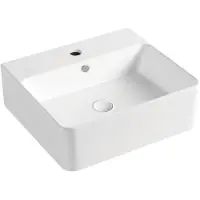 Hak Bruckner NEASA keramische wastafel, 46x42 cm, opzetmodel, wit