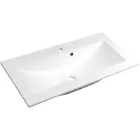 Sapho Yukon Kunstmarmeren wastafel 90x45cm, wit