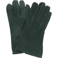 Suitable Suede Handschoen Donkergroen | Groen | Maat M
