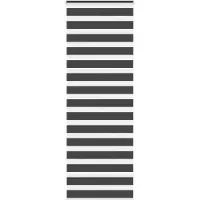 vidaXL Zebra rolgordijn 85x200 cm stofbreedte 80,9 cm zwart