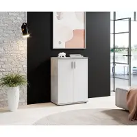 Emob Commode Debby 2 deuren - wit/beton