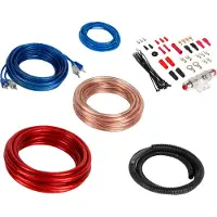 Krüger&Matz KM0010 - Auto-versterker Kabelset - 60A Zekering - Complete Set