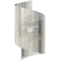 Emibig Wandlamp Spiral, dimbaar, chroom / zilver, Woon-/ Eetkamer, metaal, Modern, wandlamp