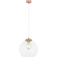 Jupiter Hanglamp ASTI, koperkleurig, 1xE27, 40W, glazen kap, afmetingen: 80x29x29 cm, IP20,