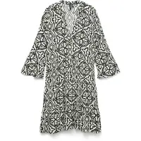 Vero Moda Jurk 'VMMENNY' beige / lichtgrijs / zwart