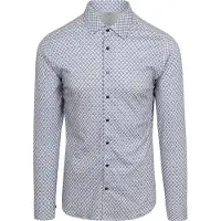 Desoto Slim Fit Jersey shirt Denimblauw, Bloemen